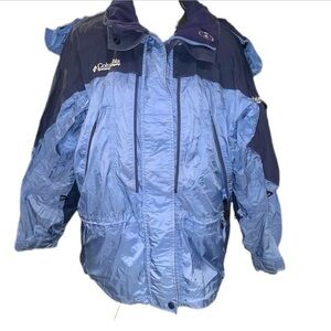 Vintage Columbia Omni Tech Waterproof Ski Blue Jacket SZ. M